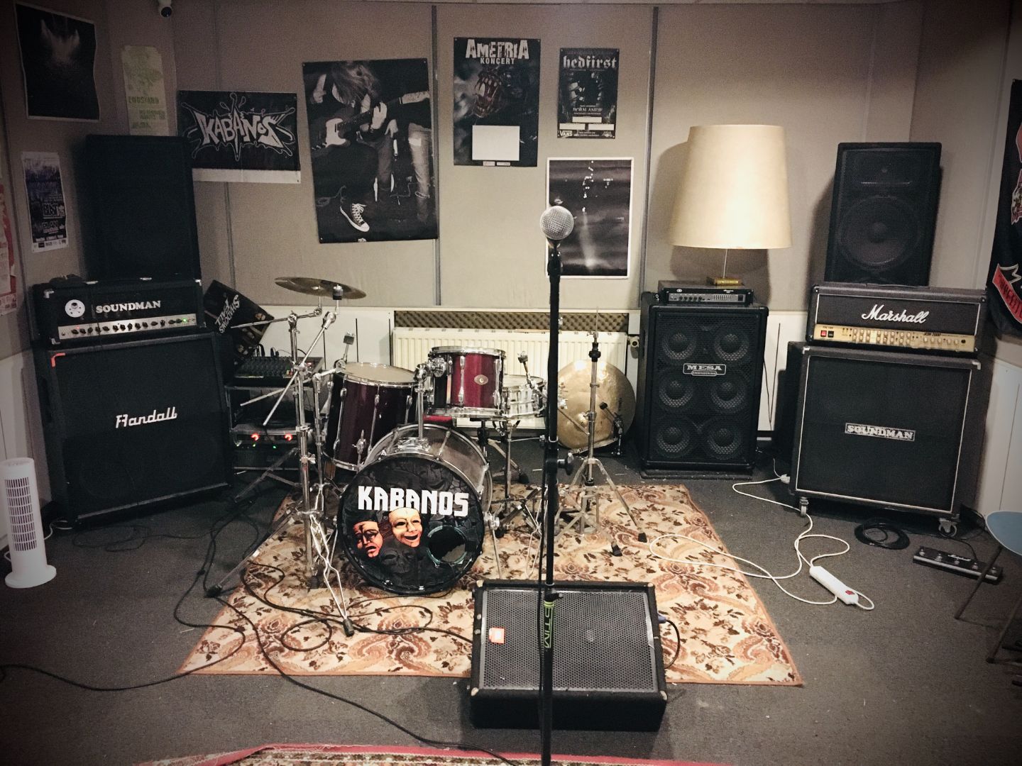 Sala 1 - NIEBIESKA w Studio nagrań i sala prób u Dudzika – sala prób Warszawa, Mokotów